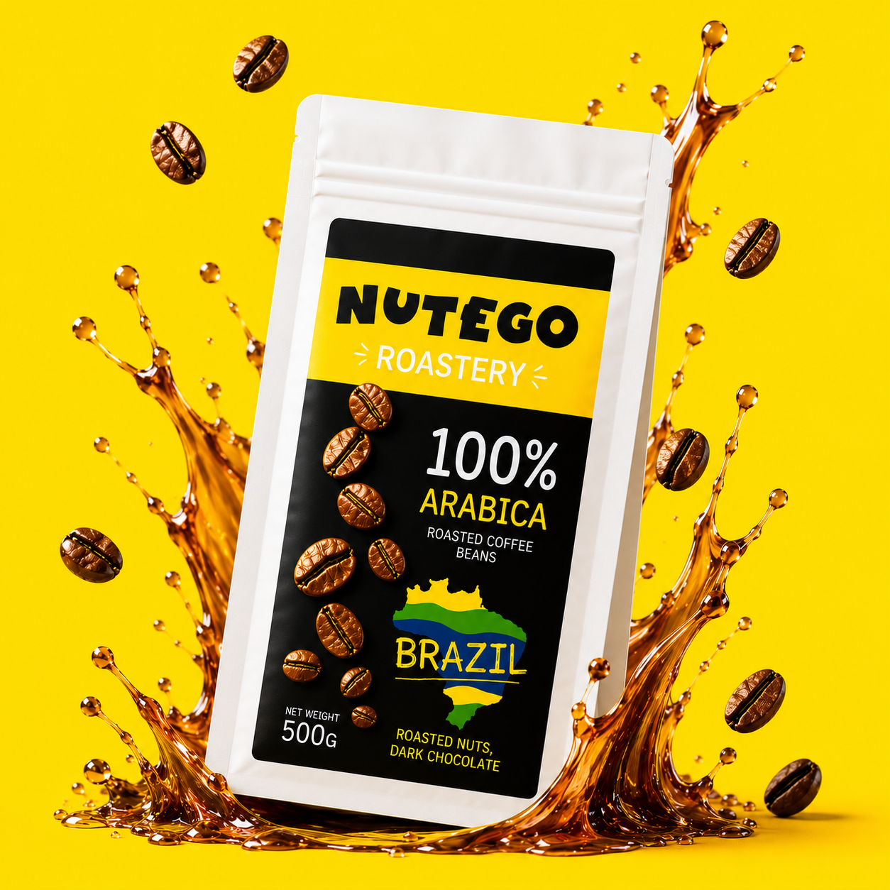Kafijas pupiņas "NUTEGO Brazil"  500g