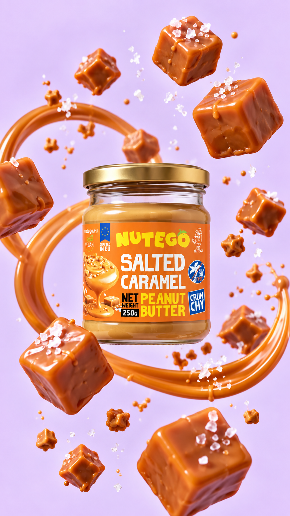 Sūdytos karamelės žemės riešutų kremas su gabaliukais 250 g