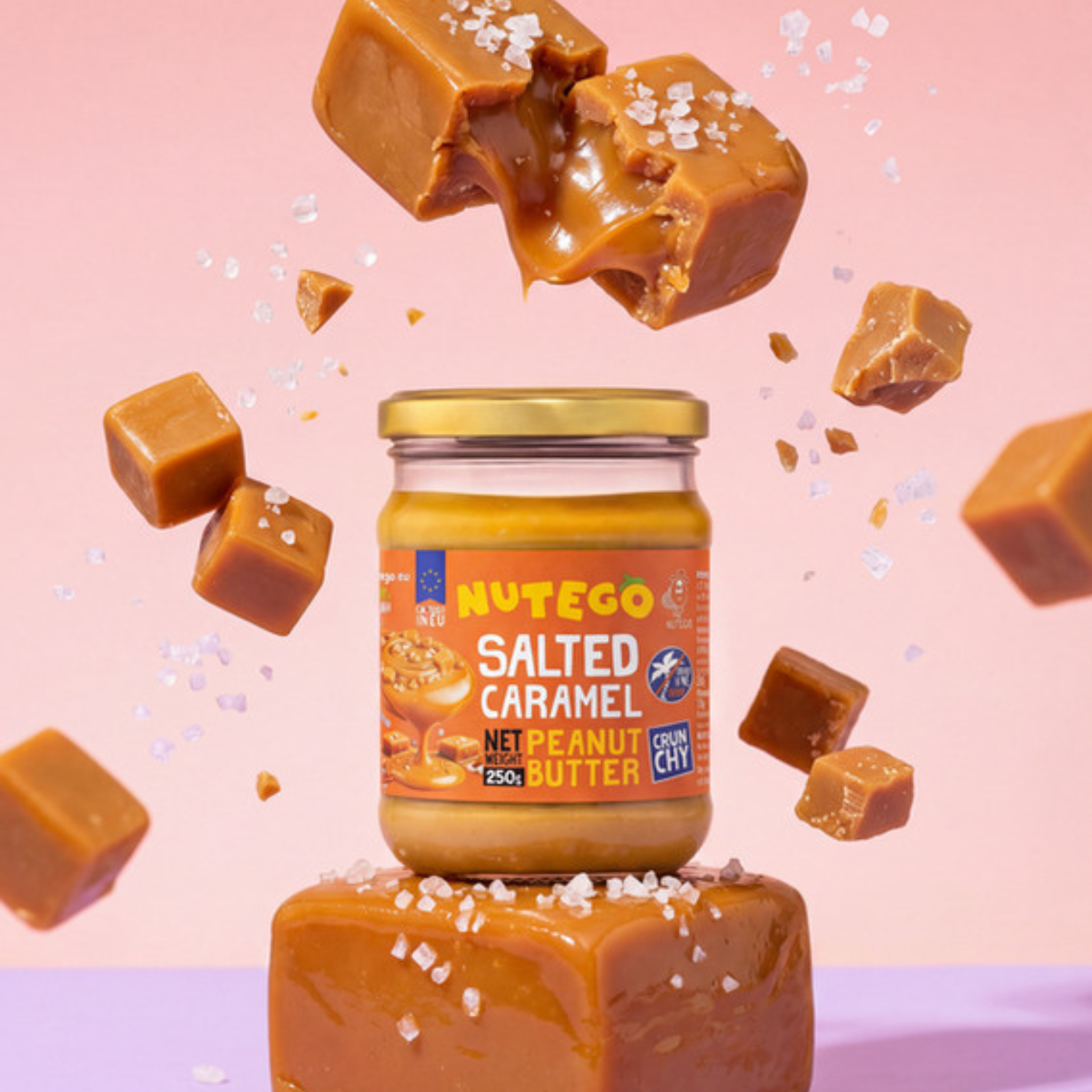Sūdytos karamelės žemės riešutų kremas su gabaliukais 250 g